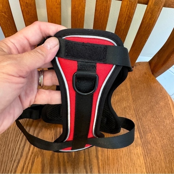 π 6/$60, Service Dog In Training, XSmall Dog, Adjustable Harness, Red Black - Picture 2 of 8